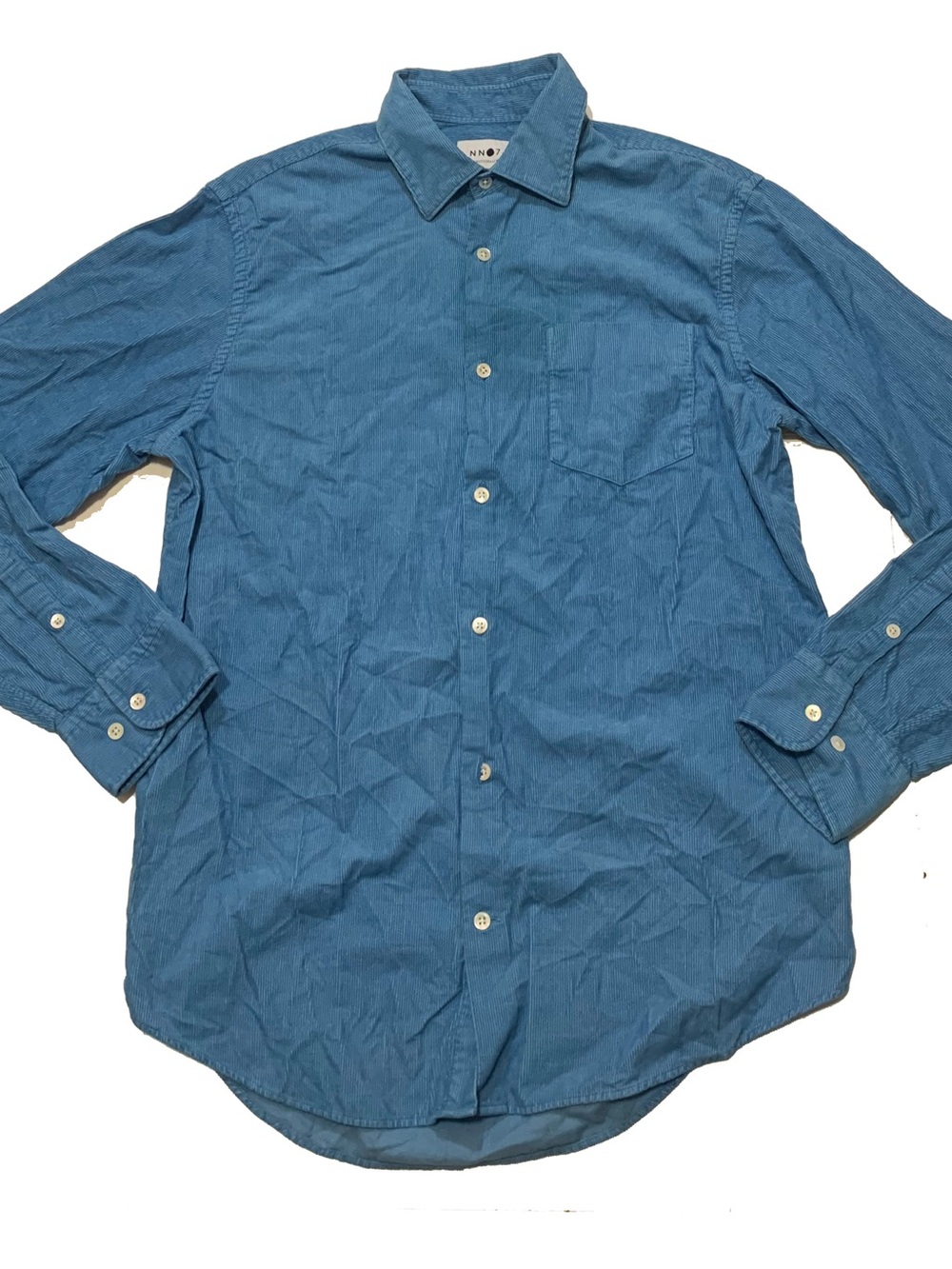 nn07 corduroy shirt Blue Men's Button-Up Shirt - Lightweight Cotton